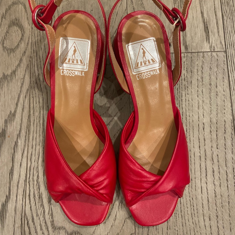 Crosswalk Women's Red Sandals NWOT